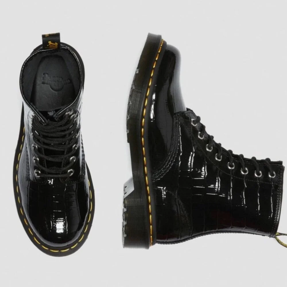 Dr. Martens Glossy Black Ankle Booties - Picture 12 of 14